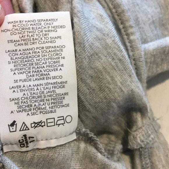 CAbi Gray Long Sleeve Drape Cross Over Taylor Top - Picture 8 of 9